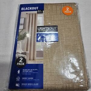 Hayden blackout curtains W38'' x L 84'' 2 rod pocket panels